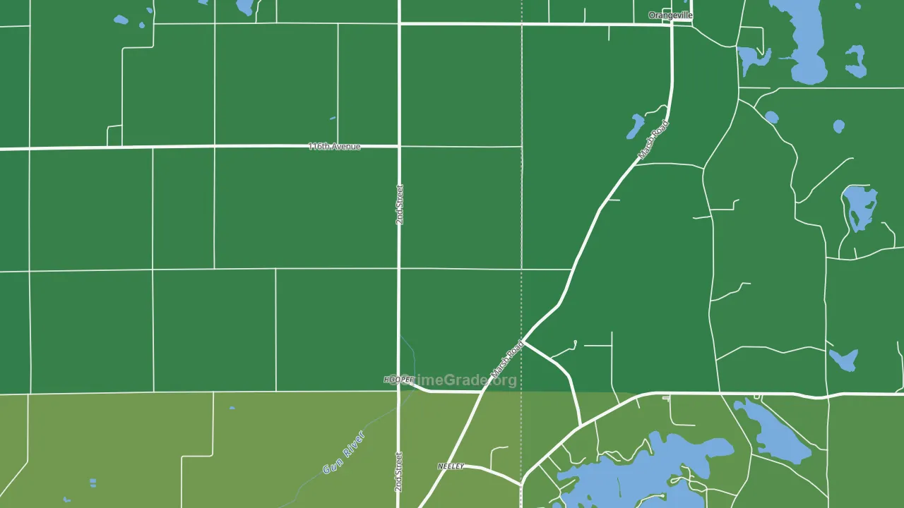 Hooper, MI Map of Vehicle Theft Rates