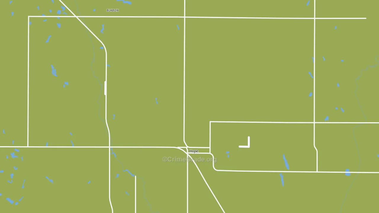 Hope, ND Map of Vehicle Theft Rates