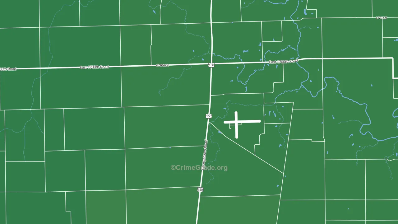 Horace, IL Map of Vehicle Theft Rates