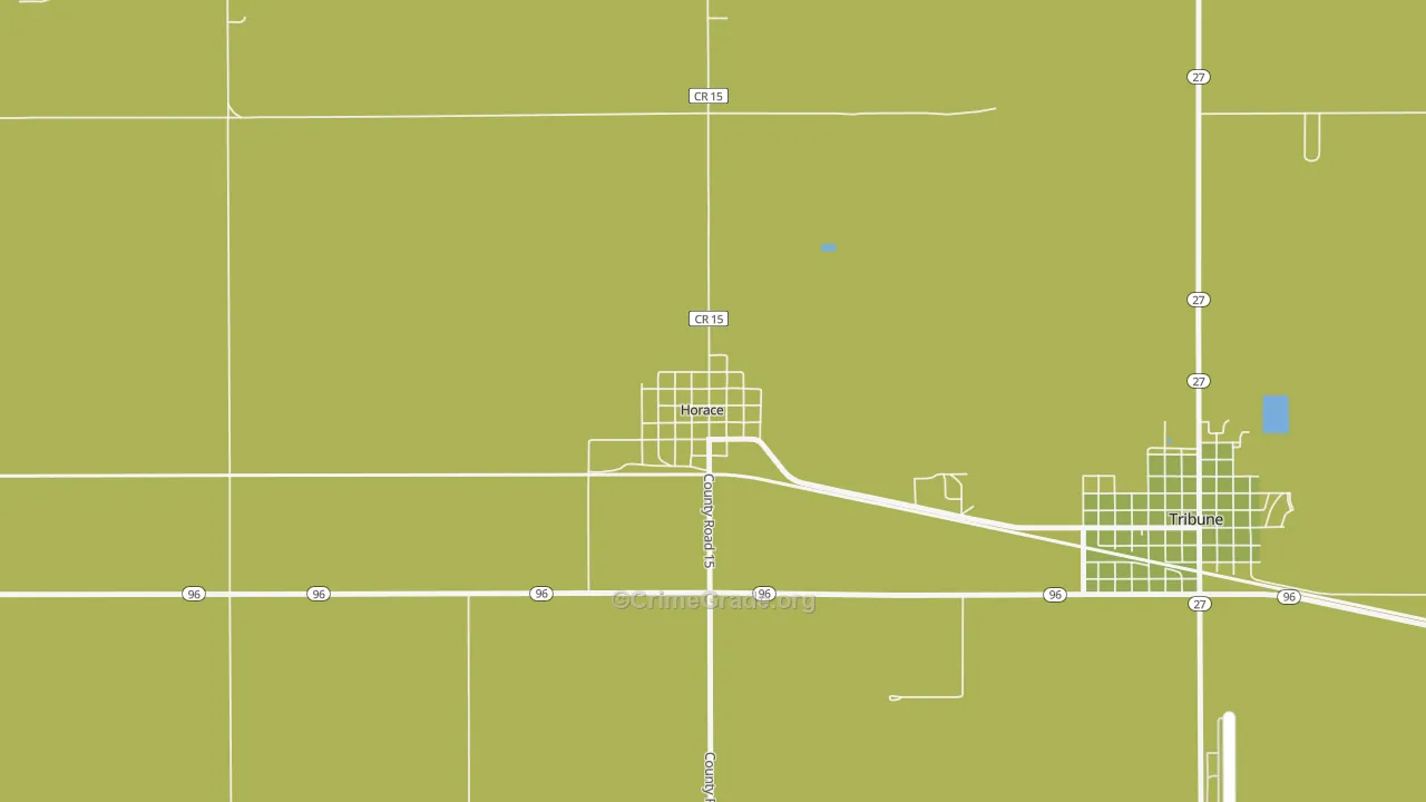 Horace, KS Map of Vehicle Theft Rates
