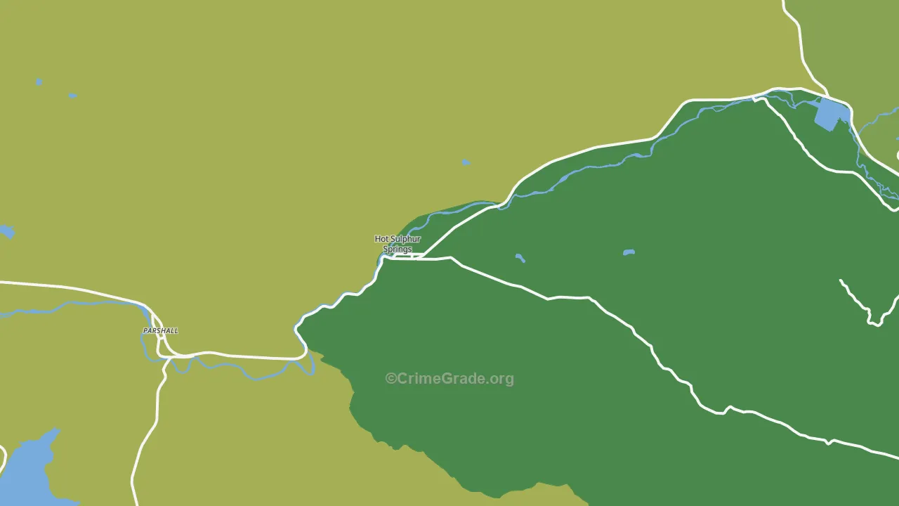 Hot Sulphur Springs, CO Map of Vehicle Theft Rates