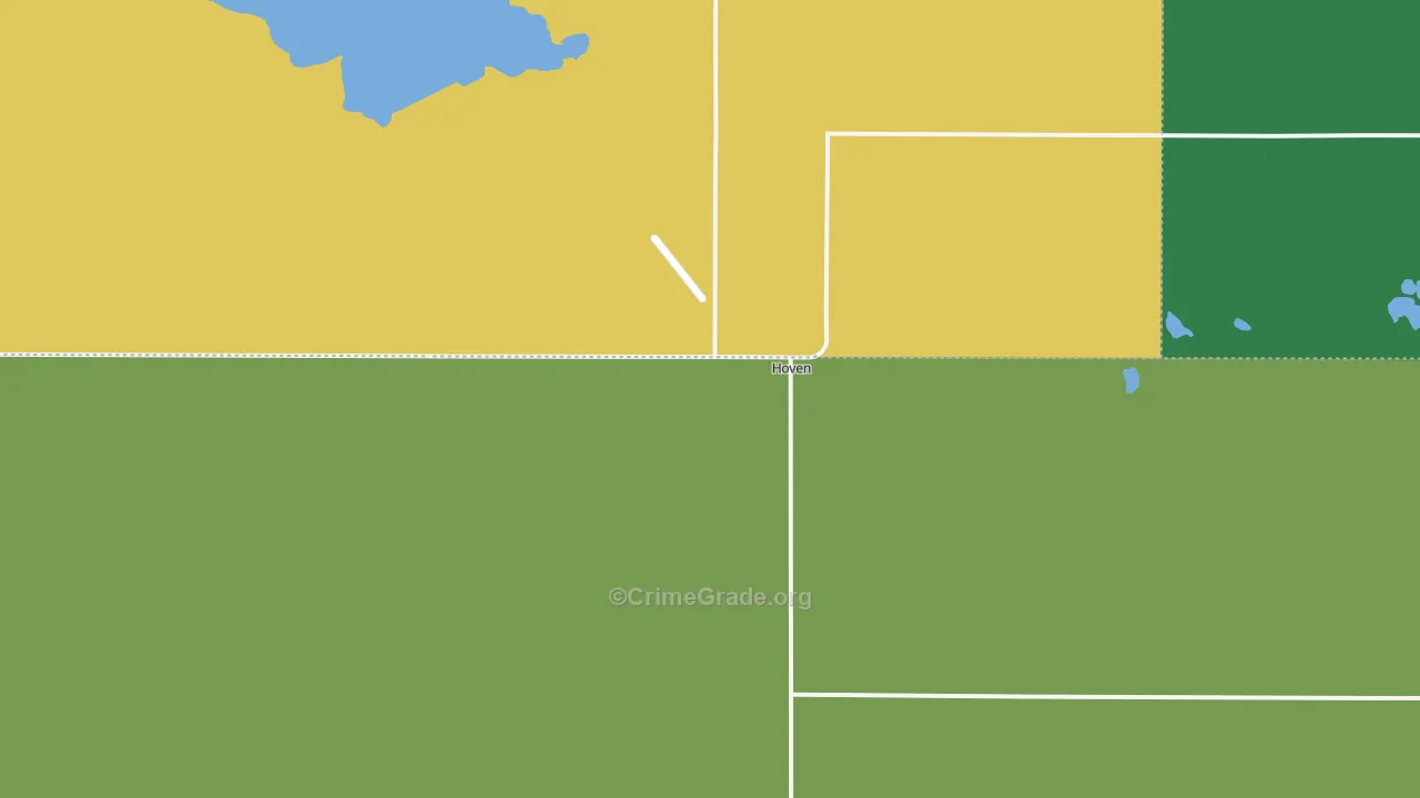 Hoven, SD Map of Vehicle Theft Rates