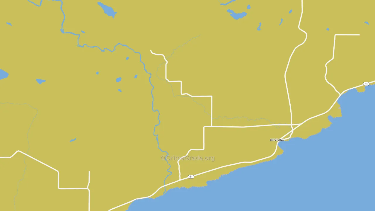 Hovland, MN Map of Vehicle Theft Rates