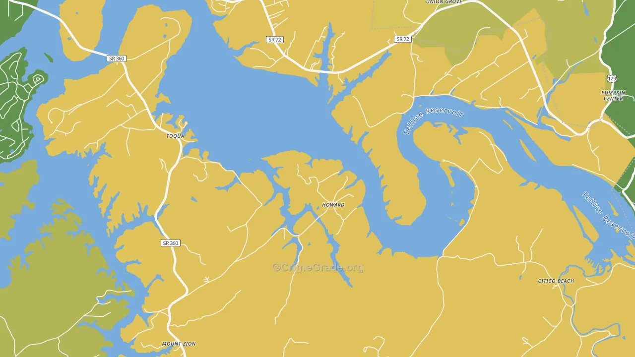 Howard, TN Map of Vehicle Theft Rates