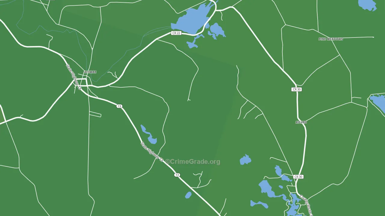 Howardville, NY Map of Vehicle Theft Rates