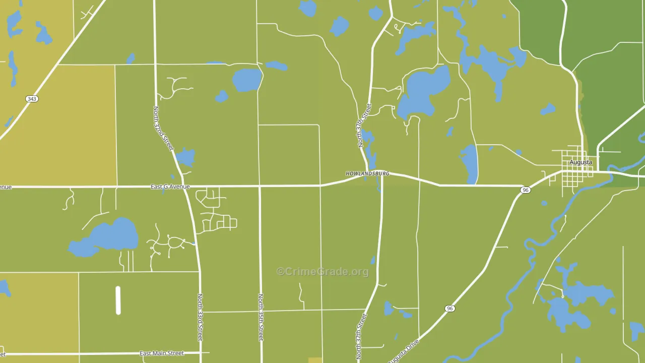 Howlandsburg, MI Map of Vehicle Theft Rates
