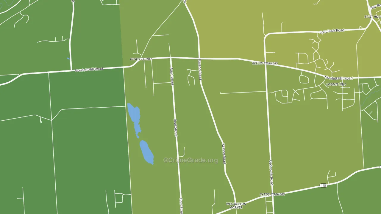 Howlett Hill, NY Map of Vehicle Theft Rates