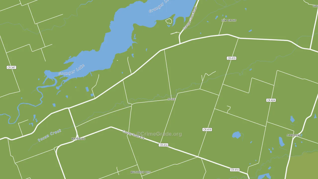Hoxie, TX Map of Vehicle Theft Rates