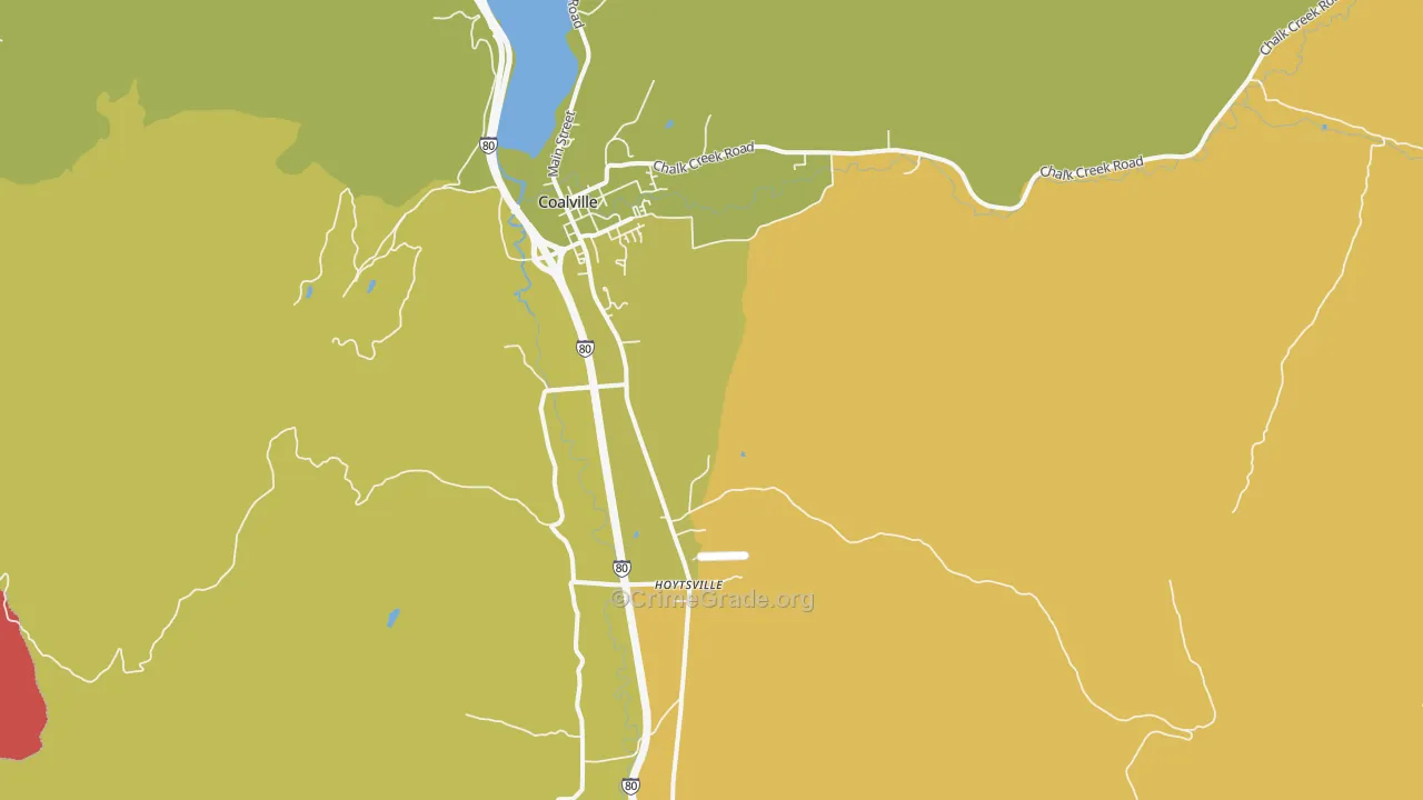 Hoytsville, UT Map of Vehicle Theft Rates