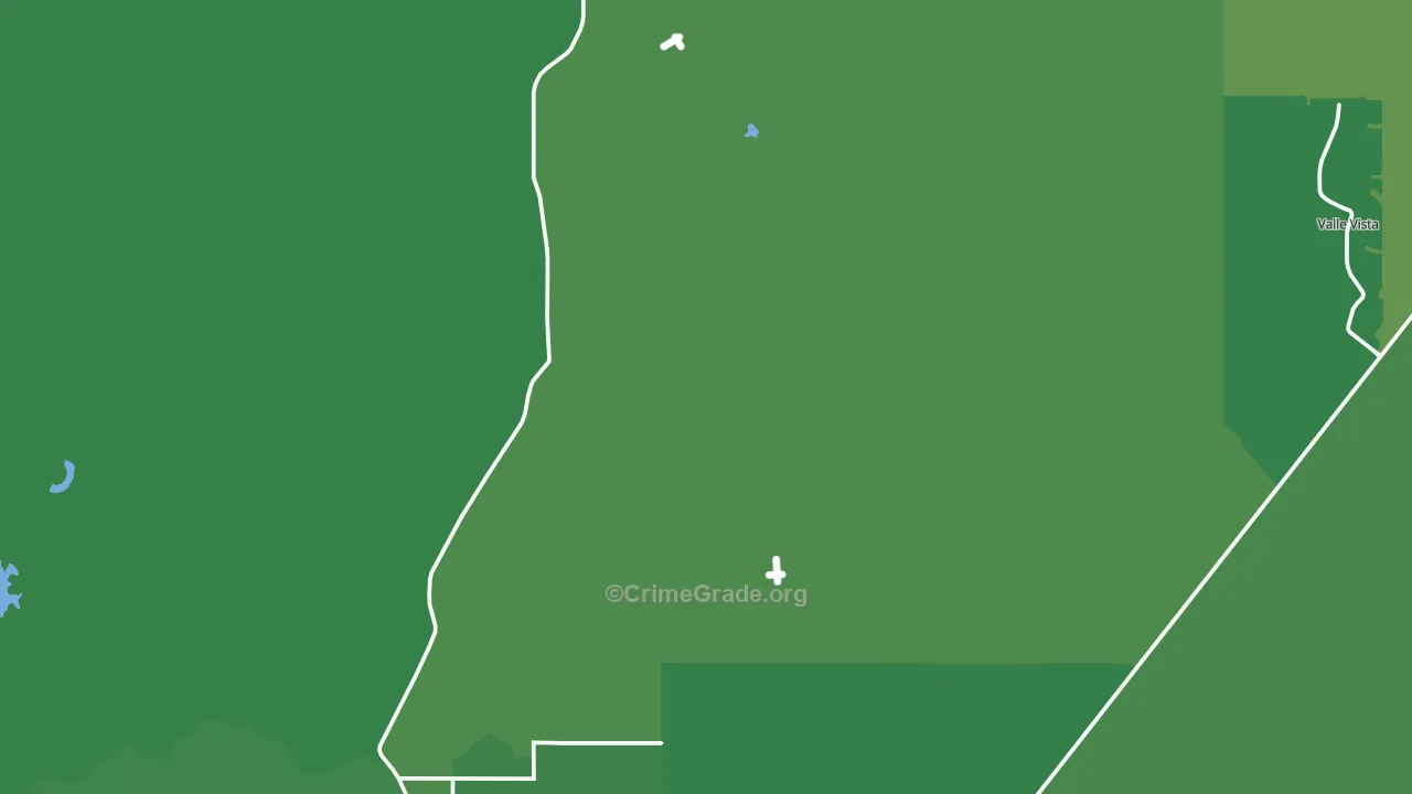 Hualapai, AZ Map of Vehicle Theft Rates