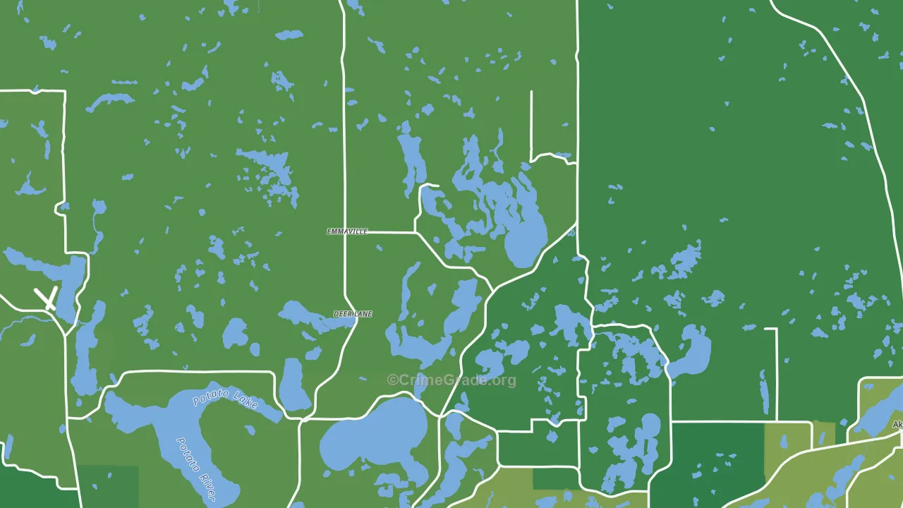 Hubbard County, MN Map of Vehicle Theft Rates