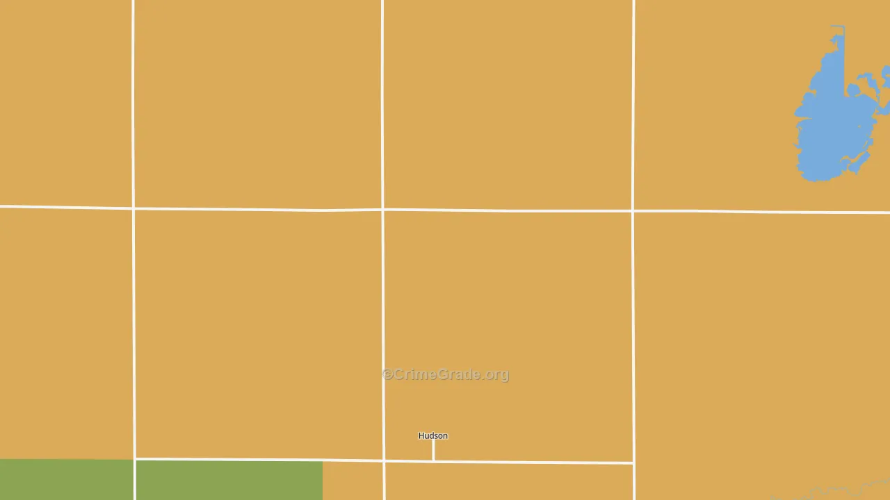 Hudson, KS Map of Vehicle Theft Rates