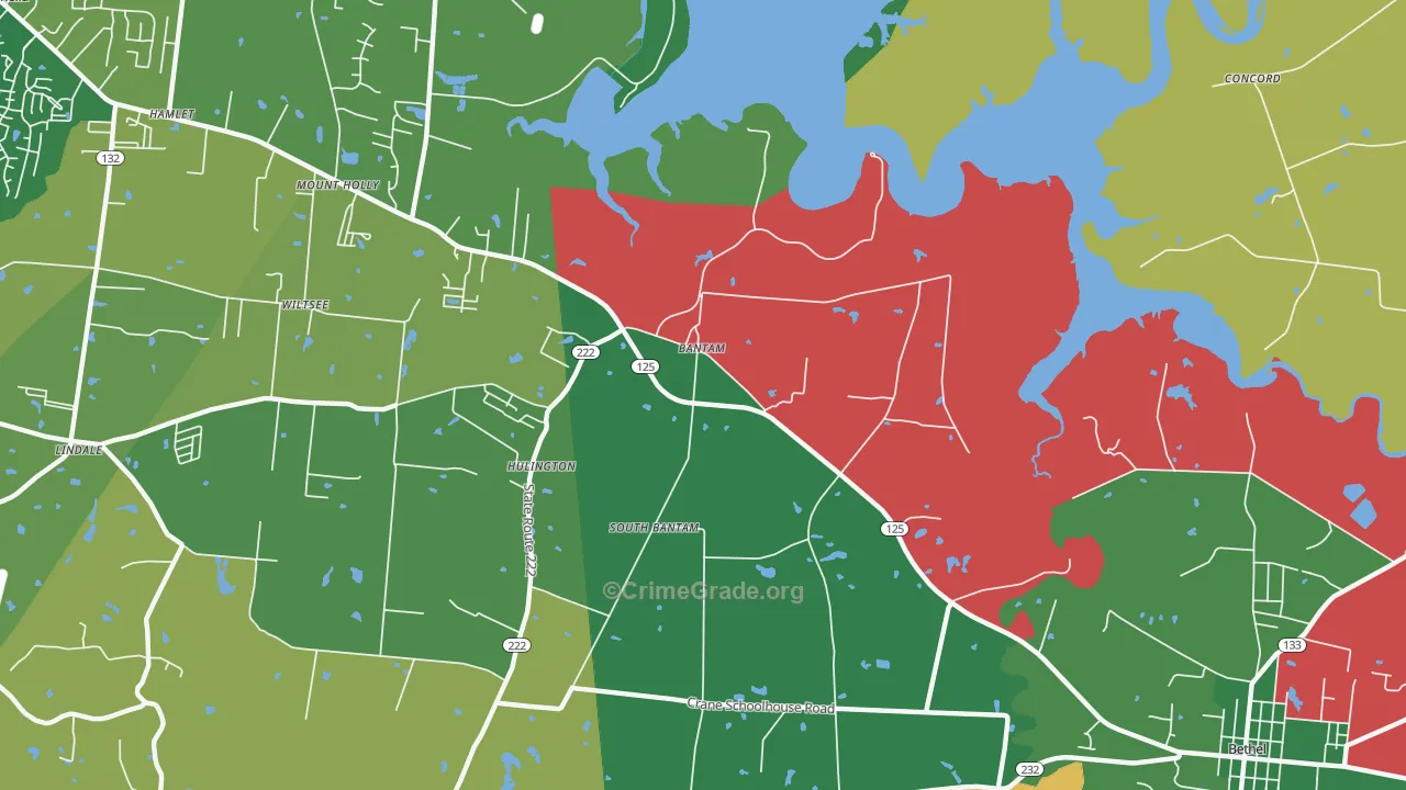 Hulington, OH Map of Vehicle Theft Rates