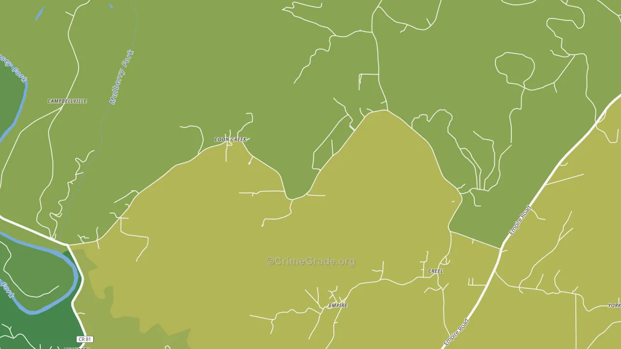 Hull, AL Map of Vehicle Theft Rates