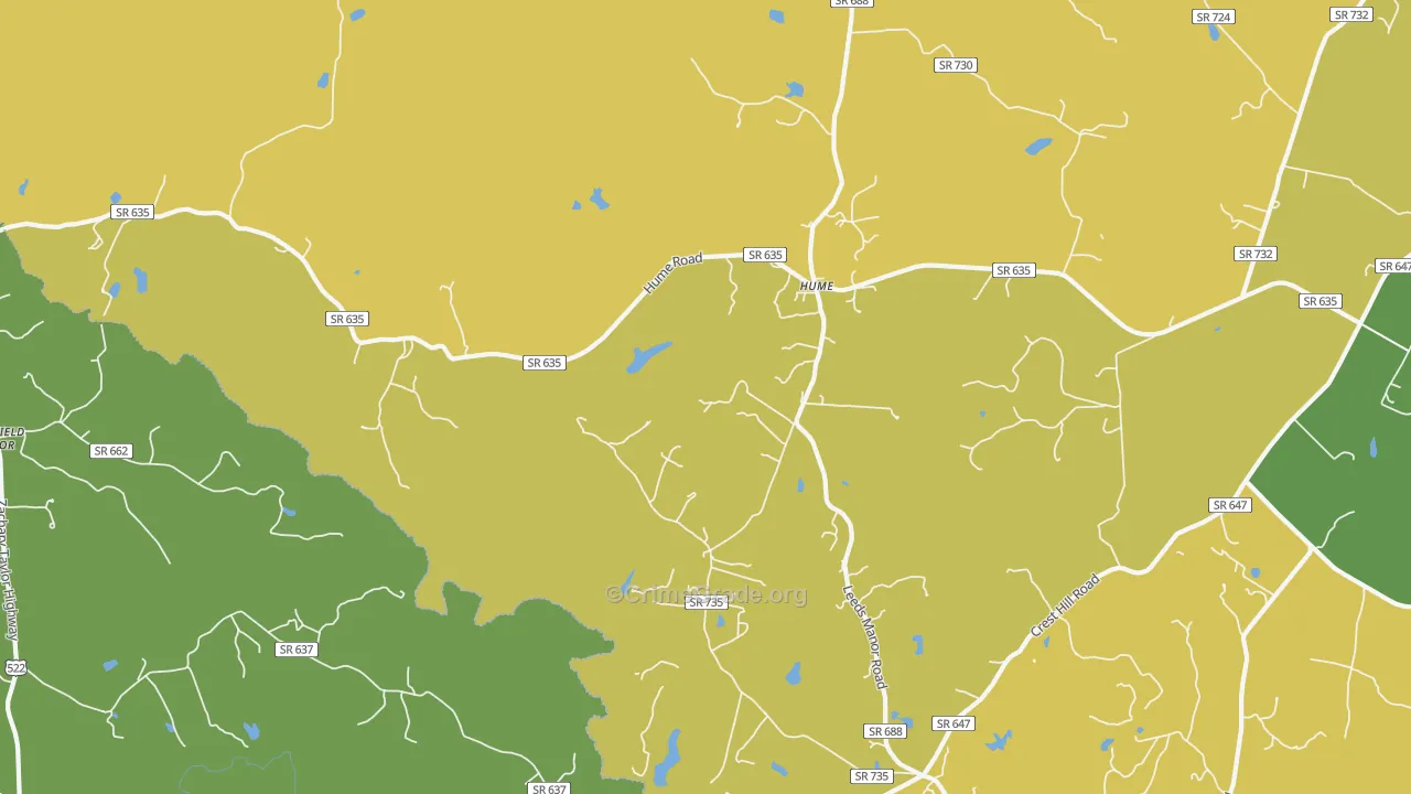 Hume, VA Map of Vehicle Theft Rates