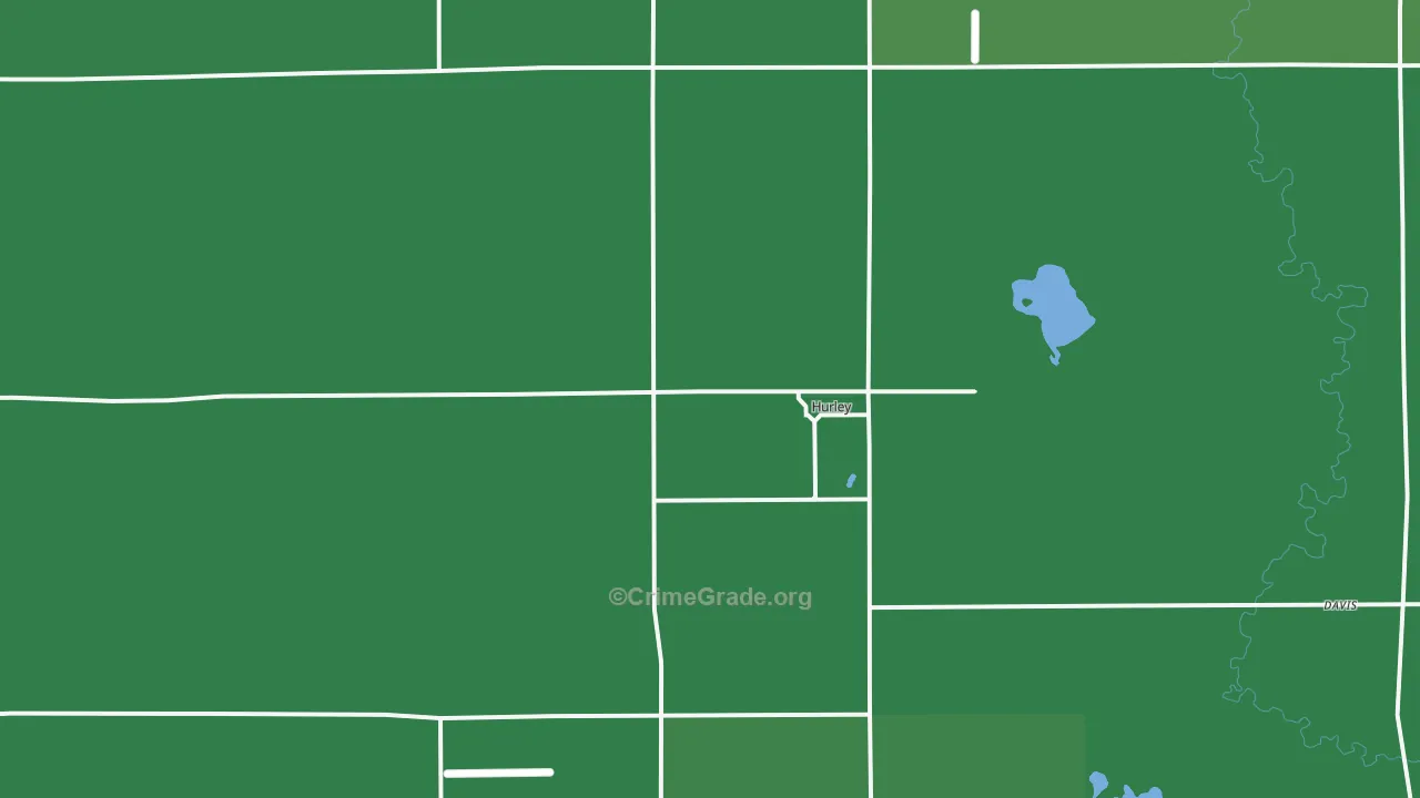 Hurley, SD Map of Vehicle Theft Rates