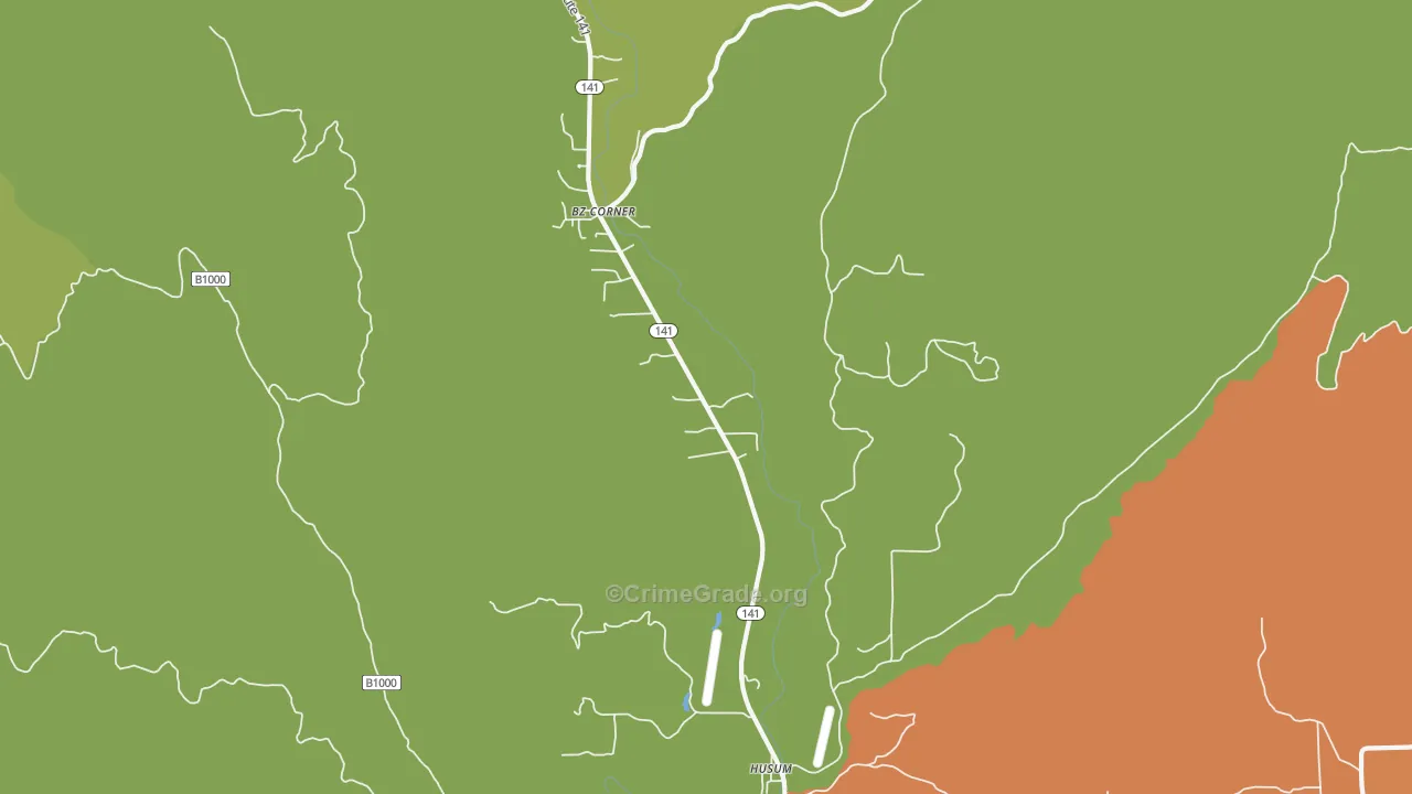 Husum, WA Map of Vehicle Theft Rates