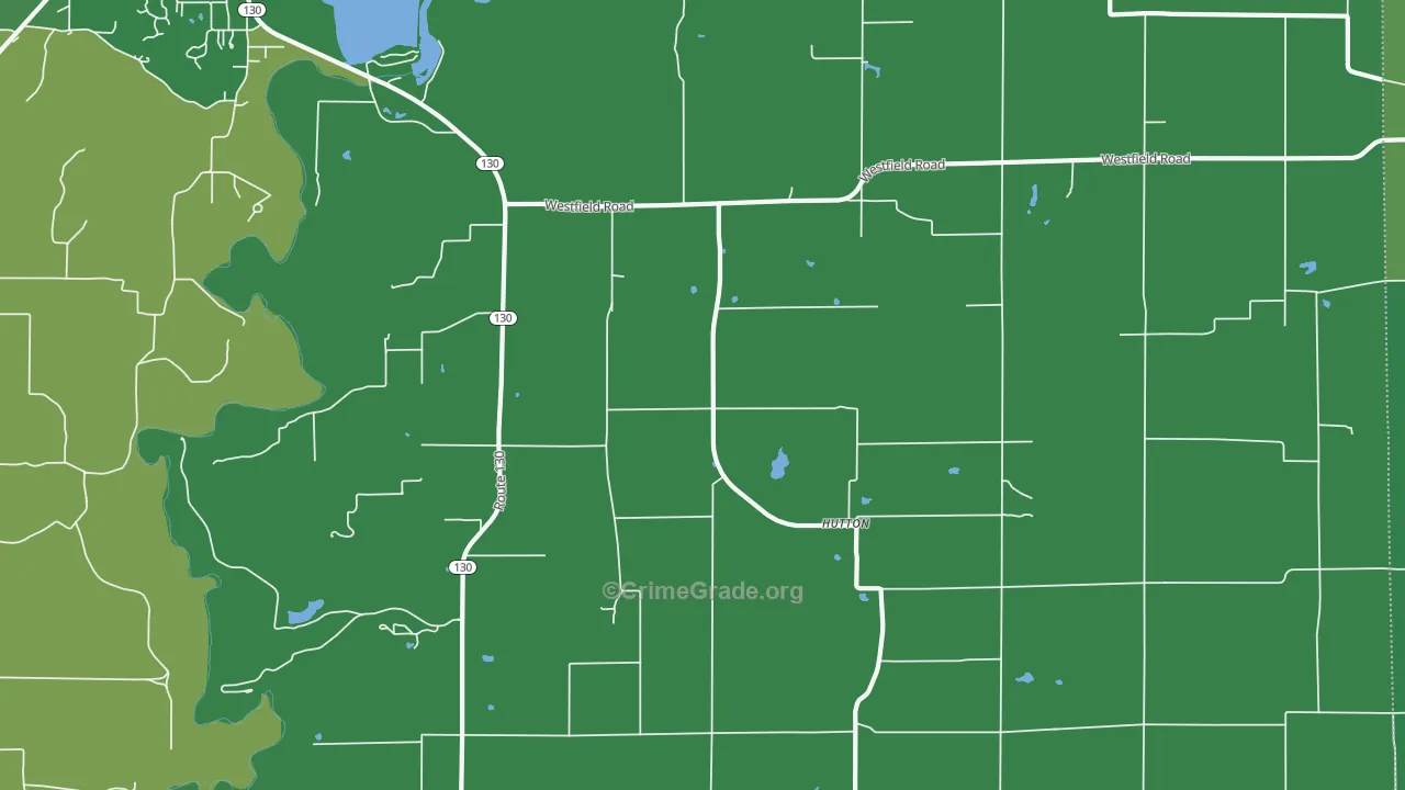Hutton, IL Map of Vehicle Theft Rates