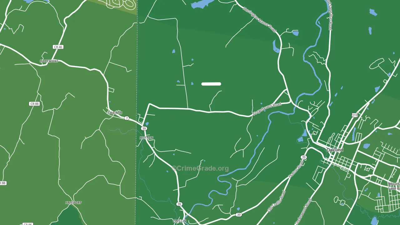 Hutton, MD Map of Vehicle Theft Rates