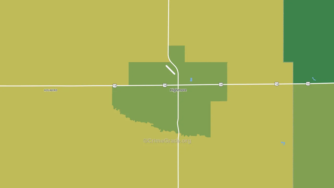 Hyde County, SD Map of Vehicle Theft Rates