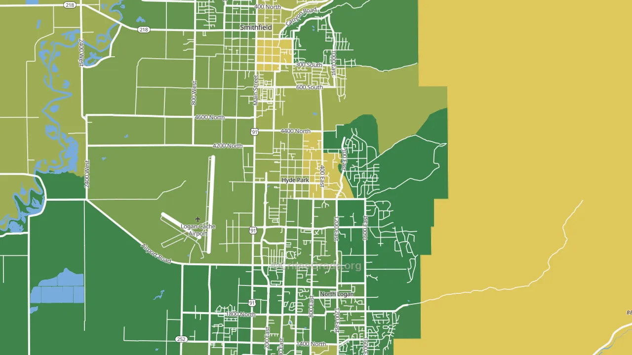 Hyde Park, UT Map of Vehicle Theft Rates