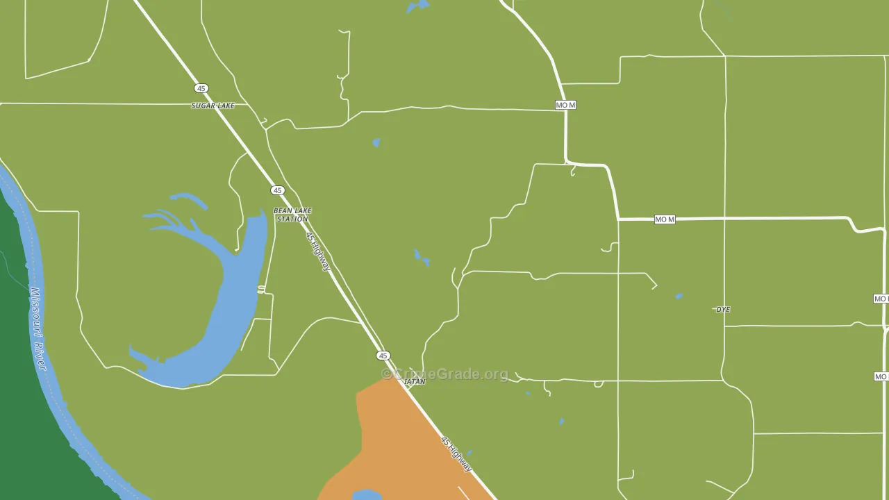 Iatan, MO Map of Vehicle Theft Rates