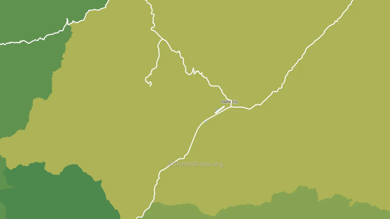 Idaho City, ID Map of Vehicle Theft Rates