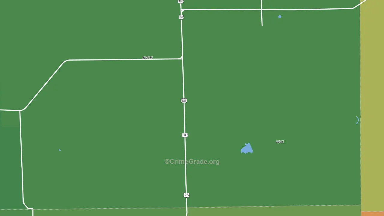 Idalia, CO Map of Vehicle Theft Rates