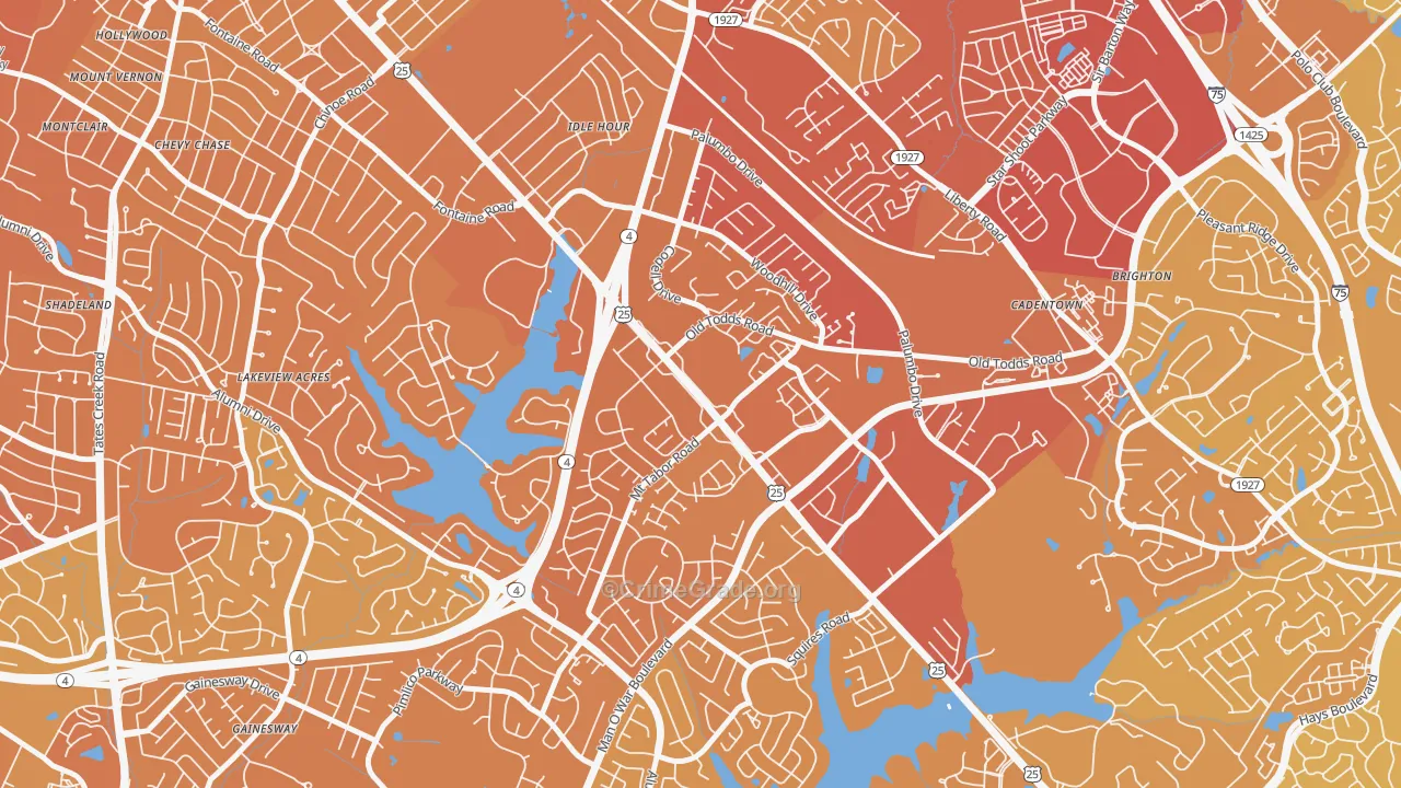 Idle Hour, Lexington, KY Map of Vehicle Theft Rates