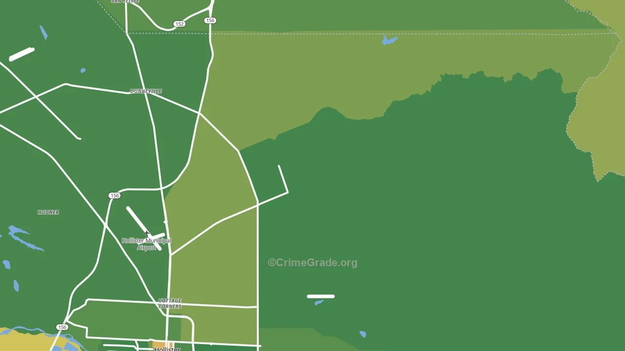 Idria, CA Map of Vehicle Theft Rates
