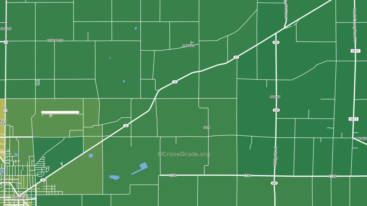 Iler, OH Map of Vehicle Theft Rates