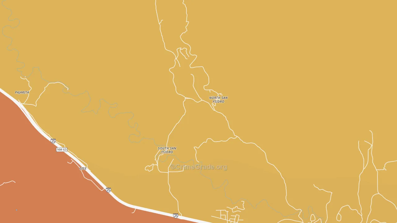 Ilfeld, NM Map of Vehicle Theft Rates