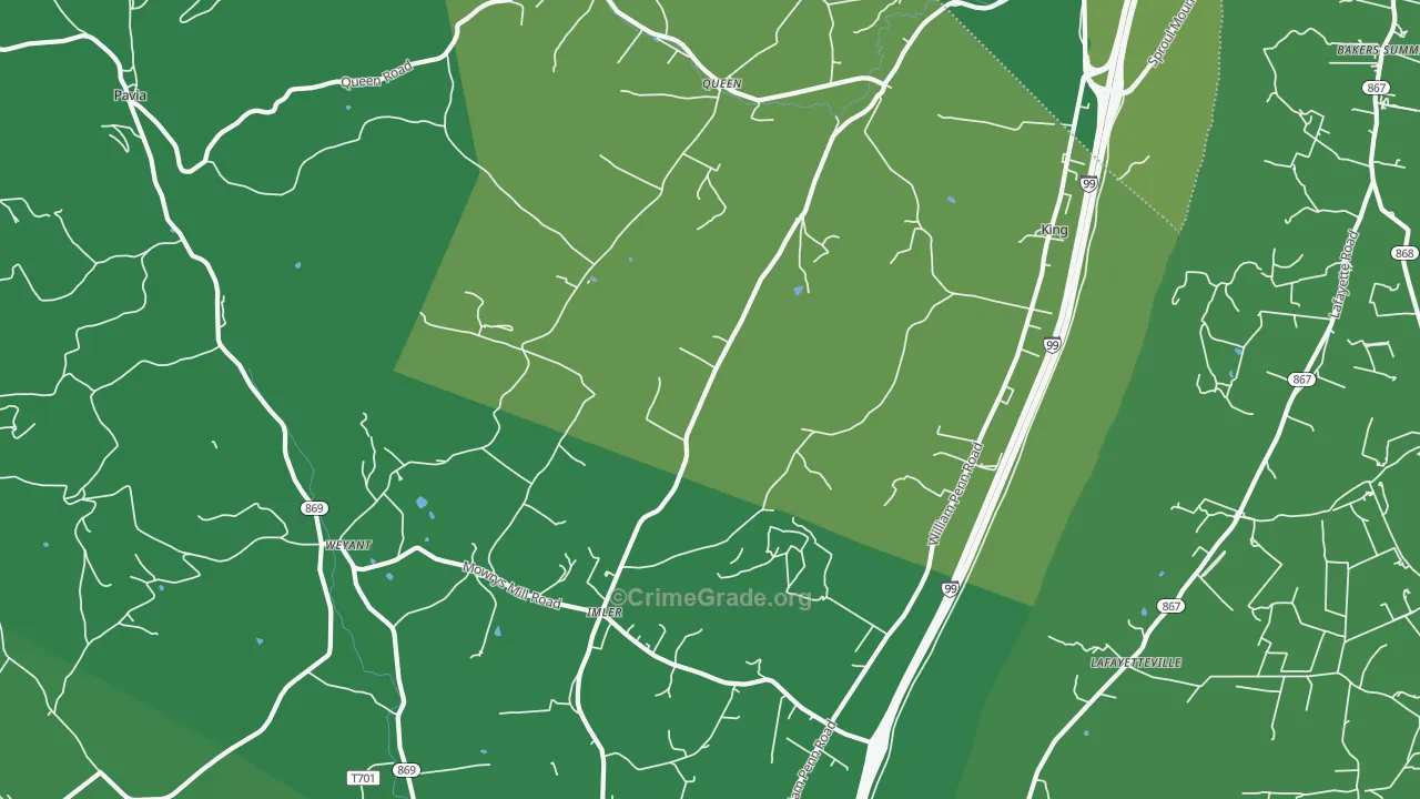 Imler, PA Map of Vehicle Theft Rates