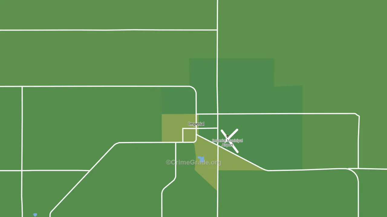 Imperial, NE Map of Vehicle Theft Rates