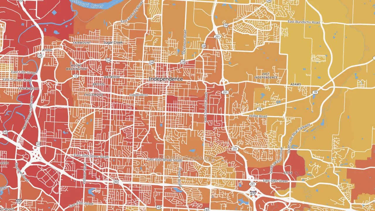 Independence, MO Map of Vehicle Theft Rates