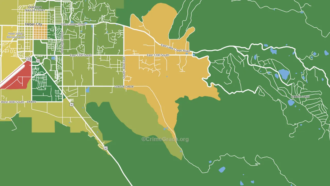 Independence, UT Map of Vehicle Theft Rates