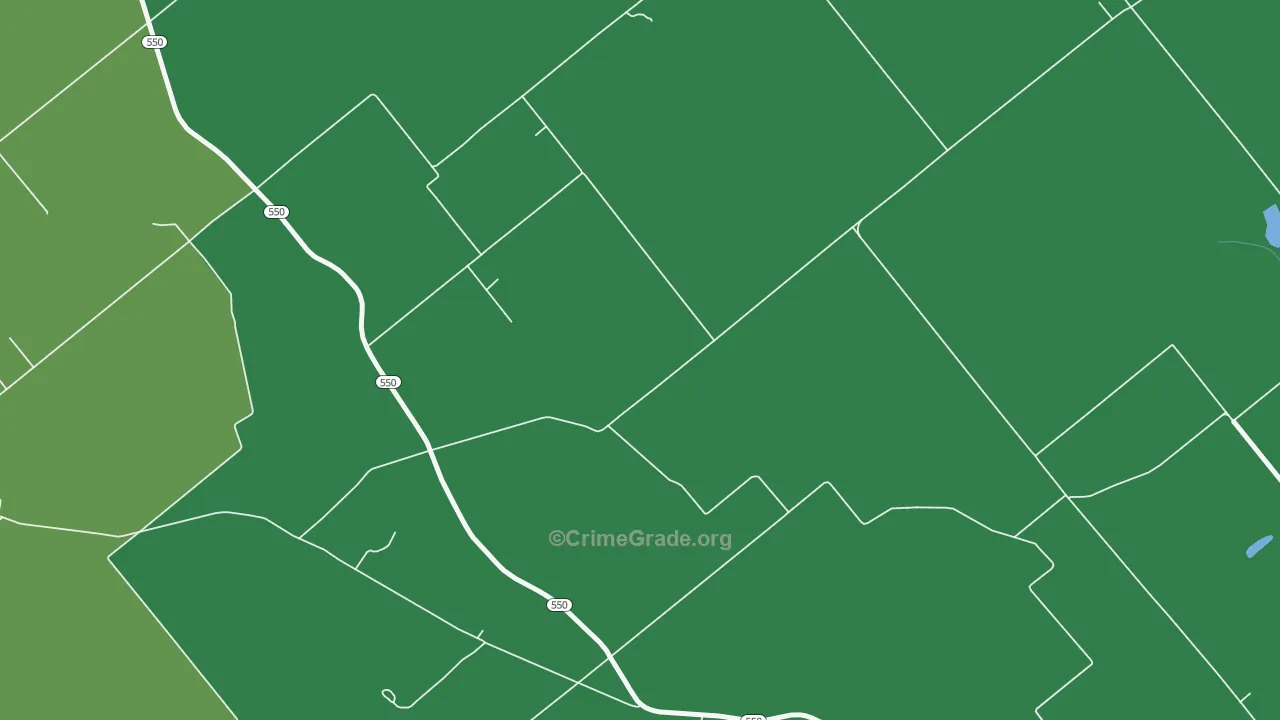 Indian Creek Settlement, IN Map of Vehicle Theft Rates