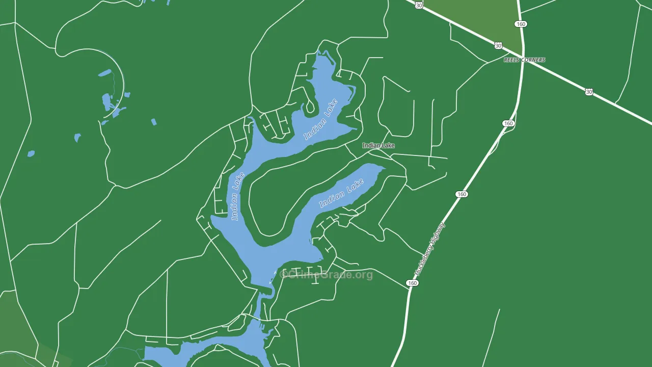 Indian Lake, PA Map of Vehicle Theft Rates