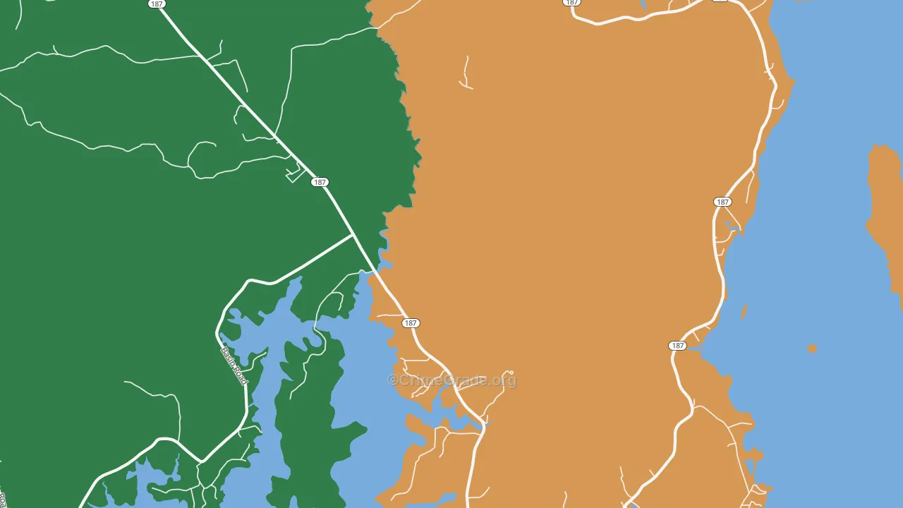 Indian River, ME Map of Vehicle Theft Rates