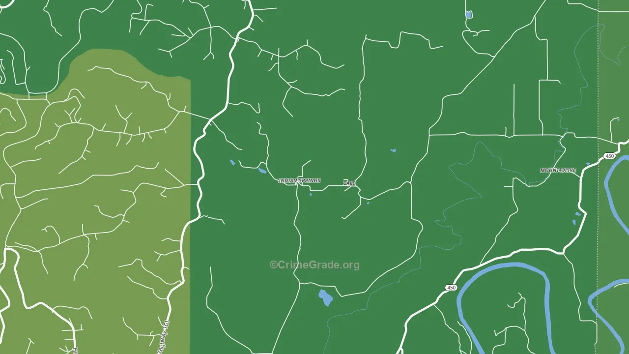 Indian Springs, IN Map of Vehicle Theft Rates