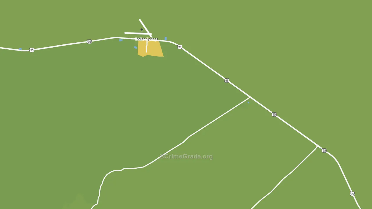 Indian Springs, NV Map of Vehicle Theft Rates