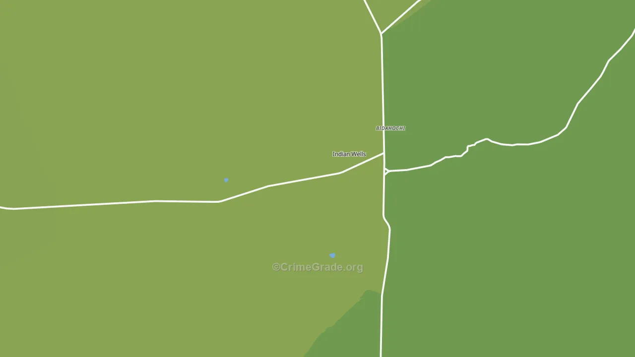 Indian Wells, AZ Map of Vehicle Theft Rates
