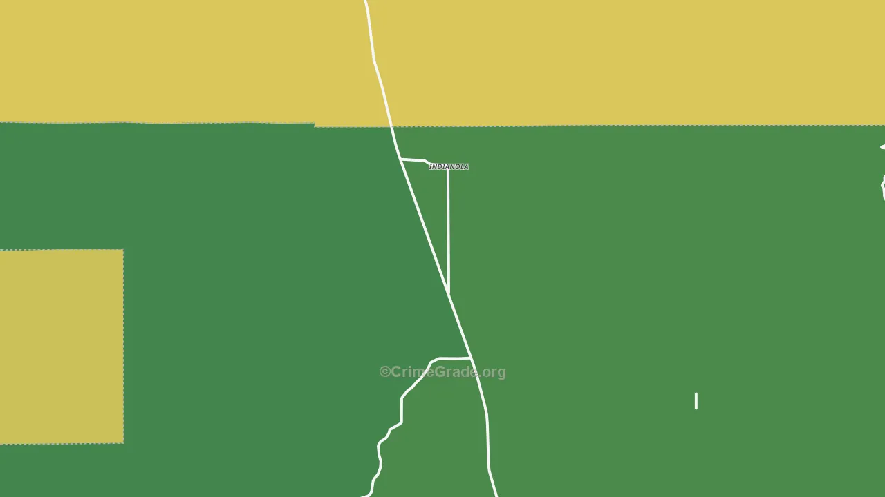 Indianola, UT Map of Vehicle Theft Rates