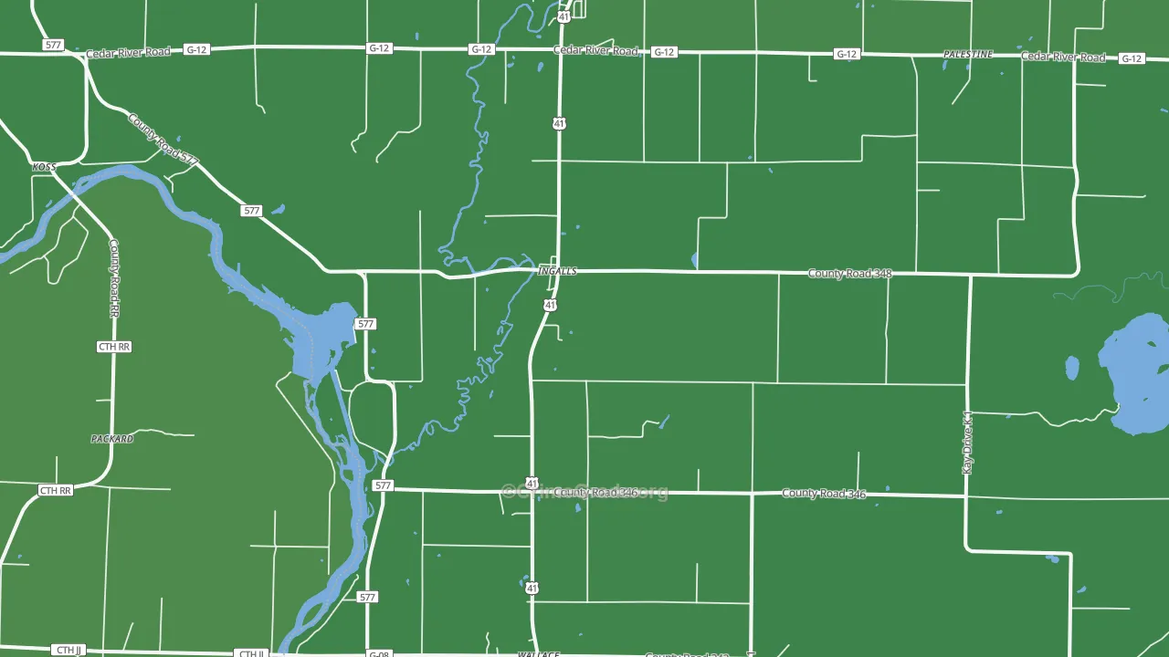Ingalls, MI Map of Vehicle Theft Rates