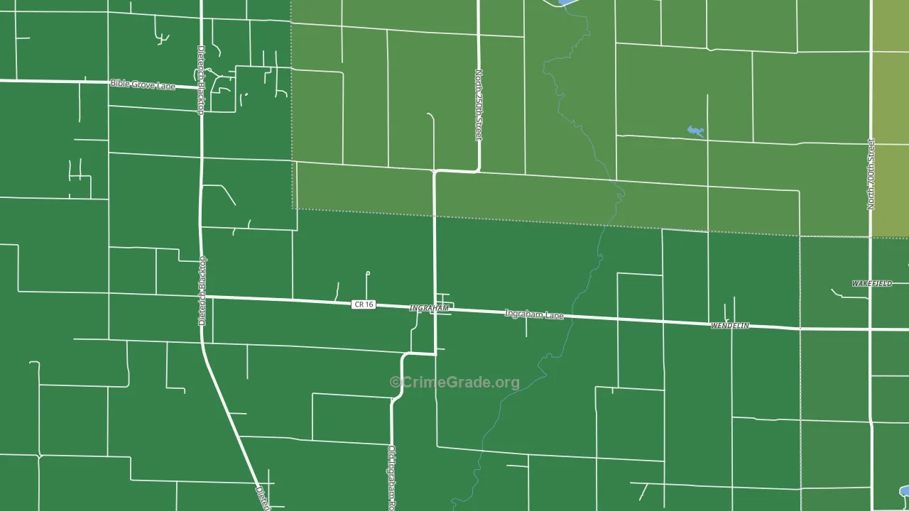 Ingraham, IL Map of Vehicle Theft Rates