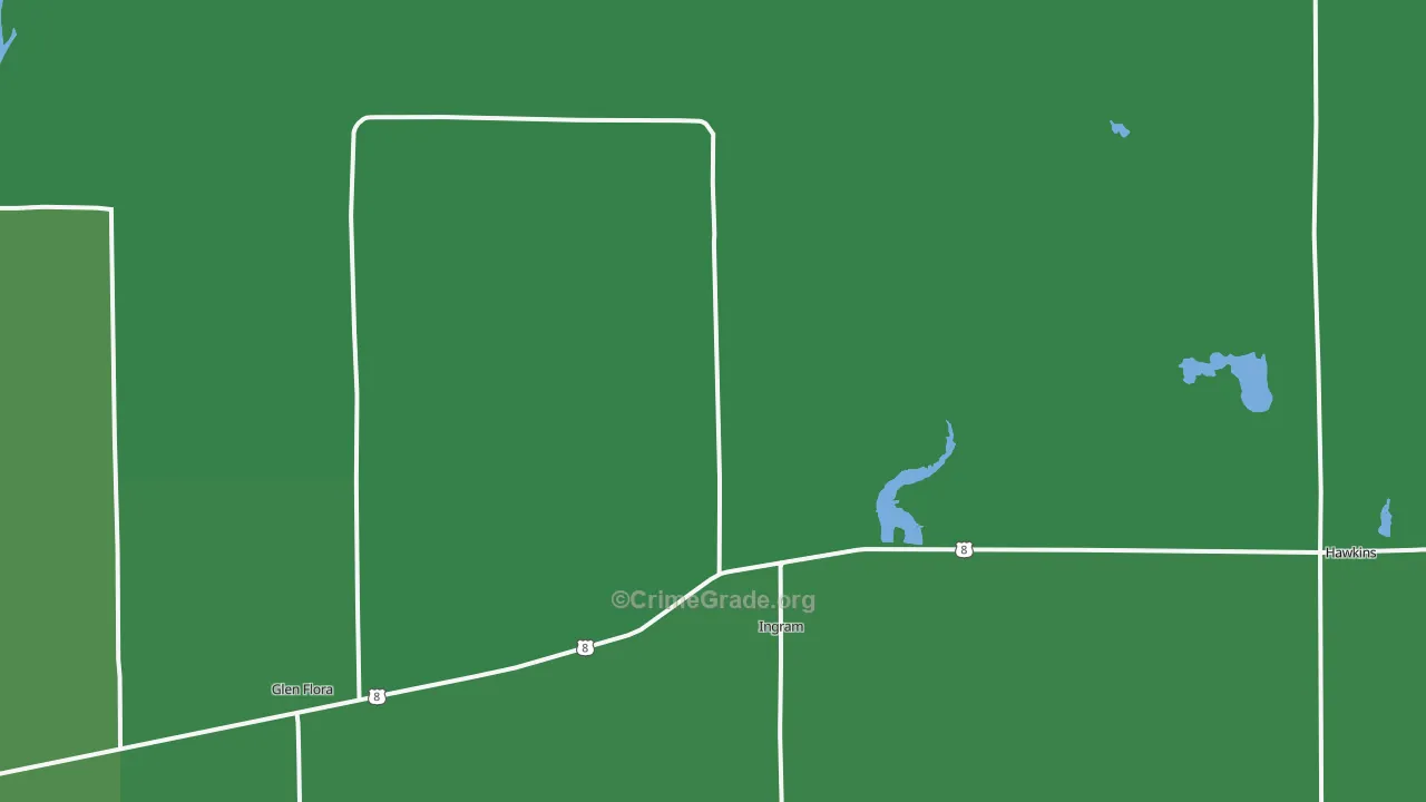 Ingram, WI Map of Vehicle Theft Rates