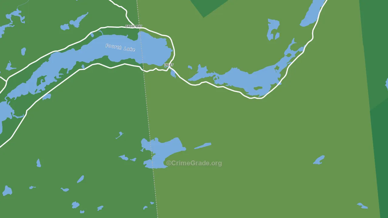 Inlet, NY Map of Vehicle Theft Rates