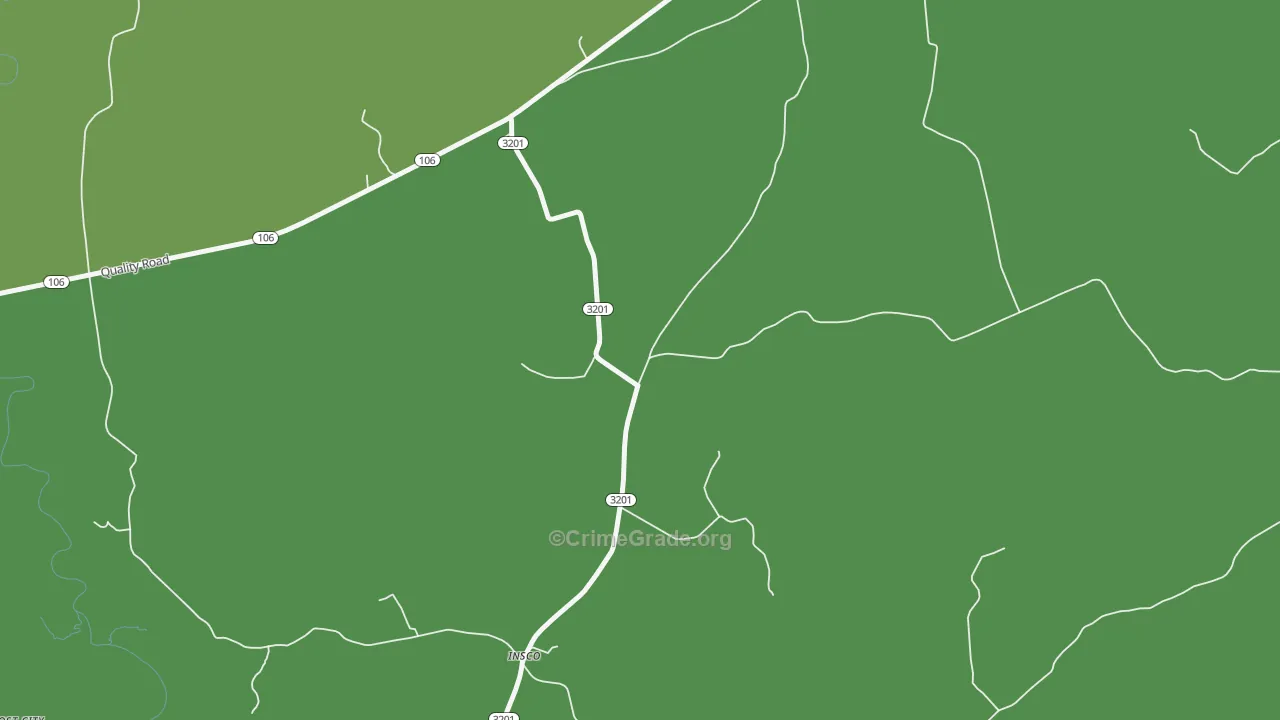 Insco, KY Map of Vehicle Theft Rates