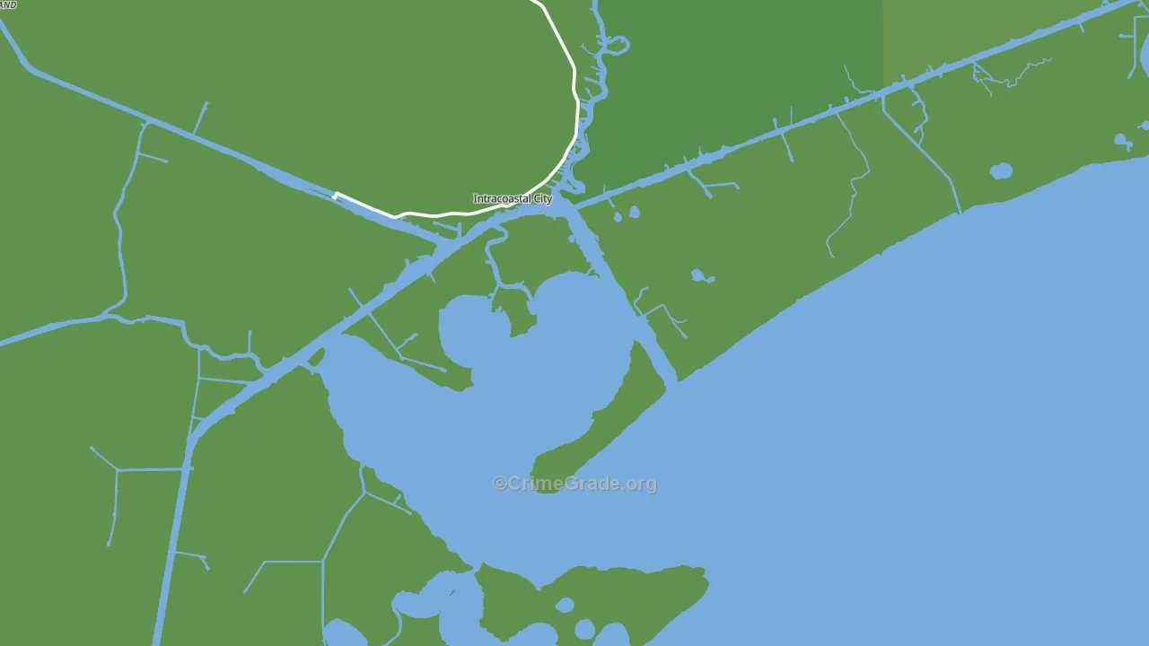 Intracoastal City, LA Map of Vehicle Theft Rates
