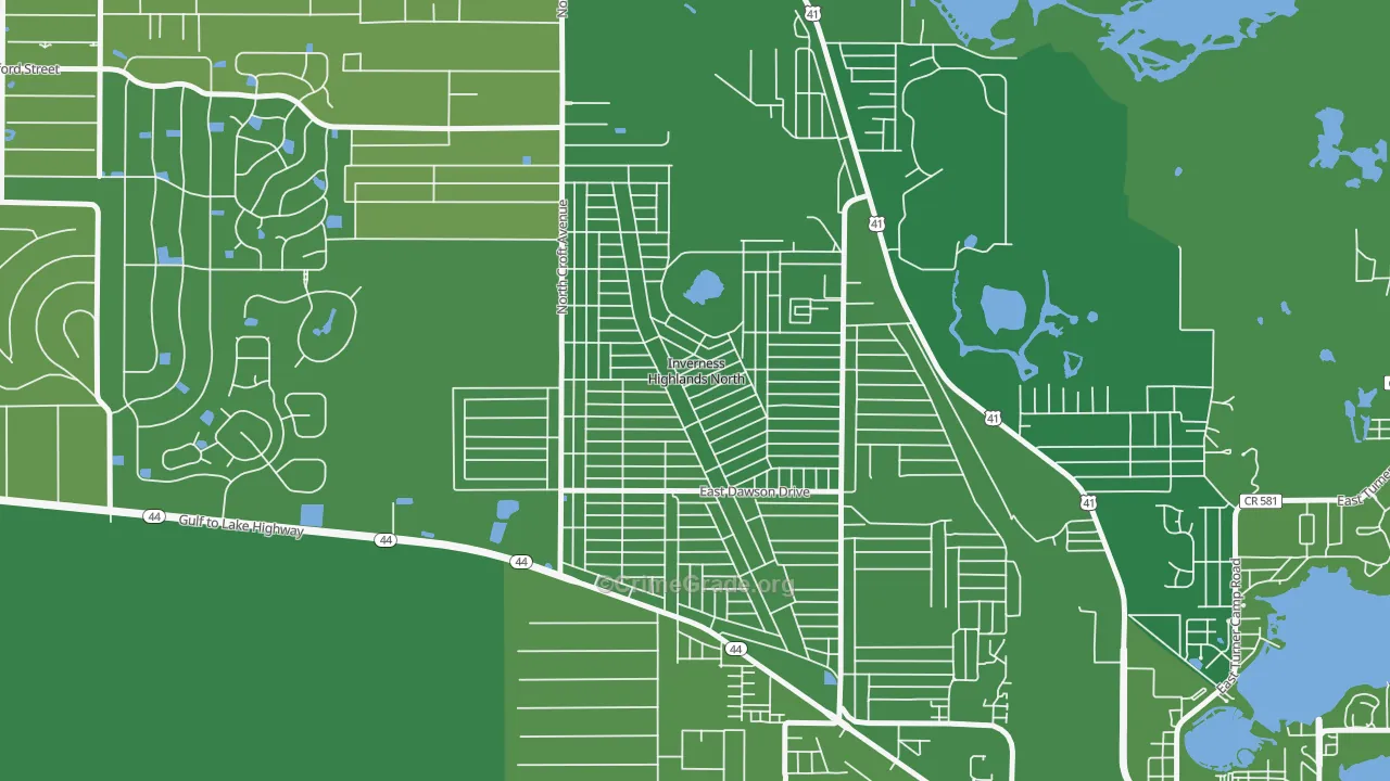 Inverness Highlands North, FL Map of Vehicle Theft Rates